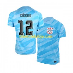 Camisola Corinthians Cassio 12 Guarda-redes Homem Equipamento Primeiro 2023-2024 Manga Curta